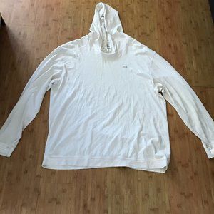Lacoste Sweatshirt Men Size 8 XXL White Hooded Long Sleeve Athleisure Pullover